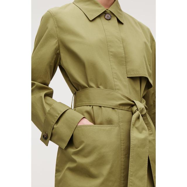 cos green trench coat