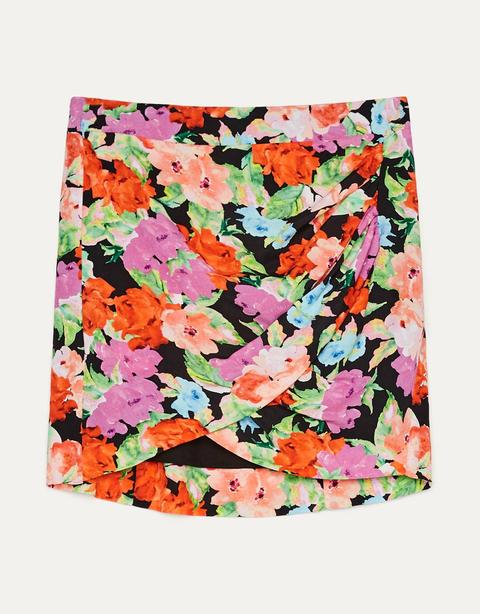 Falda Corta De Flores