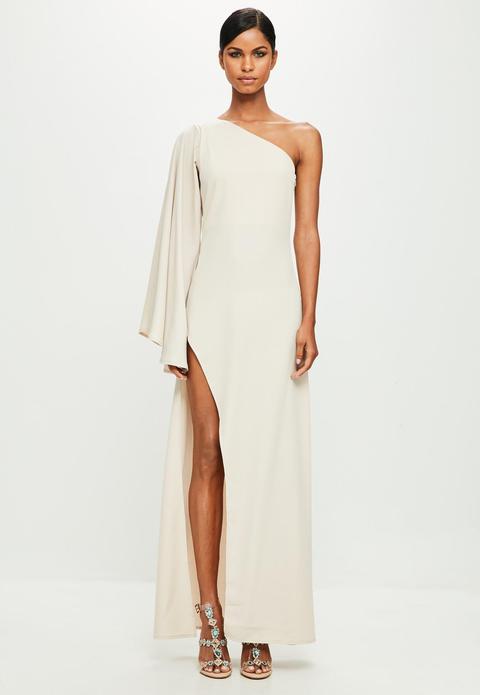 missguided one shoulder maxi dress