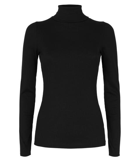 Black Ribbed Long Sleeve Roll Neck Top New Look from NEW LOOK on 21 Buttons