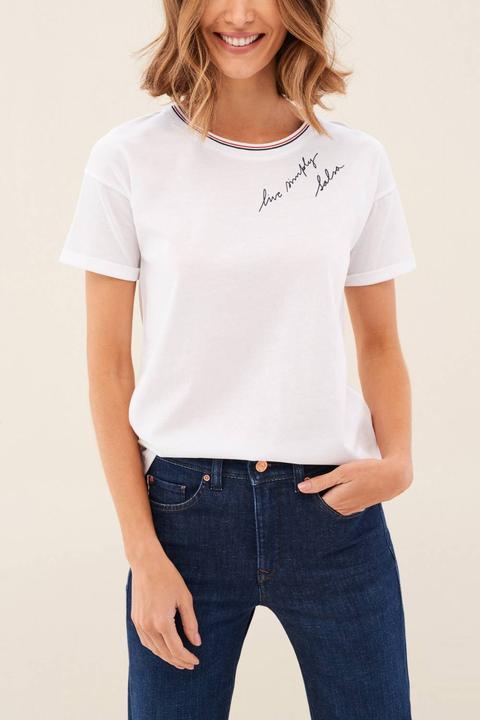 Outlet Camiseta Con Letras
