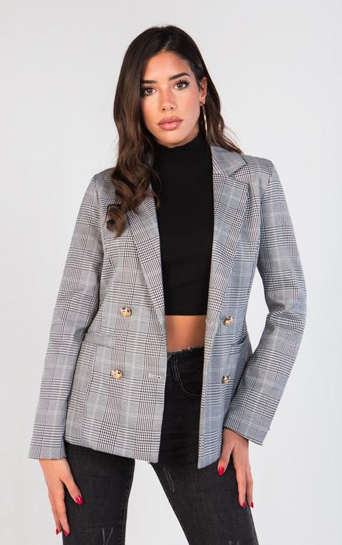 Check Plaid Tailor Blazer