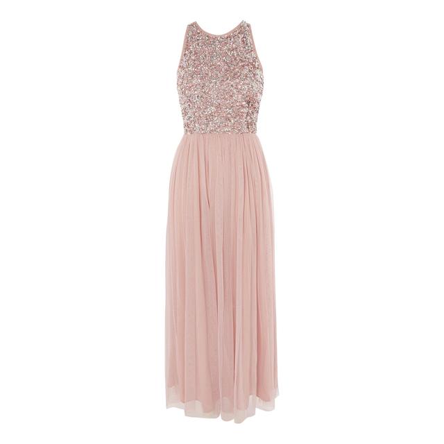 topshop pink maxi dress