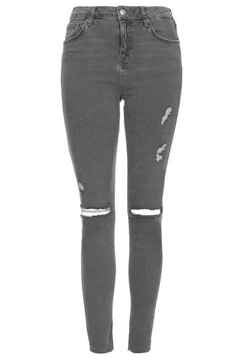 Tall Moto Grey Ripped Jamie Jeans