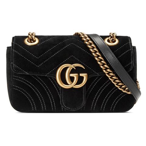 Gg Marmont Mini-tasche Aus Samt