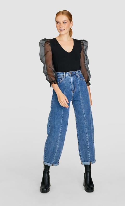 Stradivarius Jeans Carrot Fit Femminile Jeans Medio 36