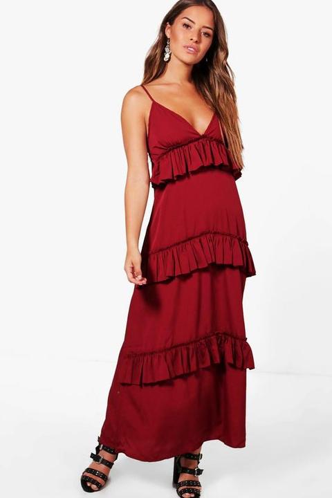 Petite Holly Ruffle Tier Maxi Dress