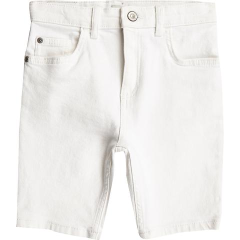 boys white denim shorts