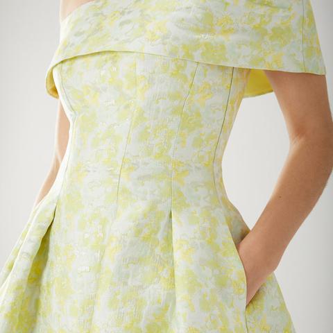 coast yellow bardot dress