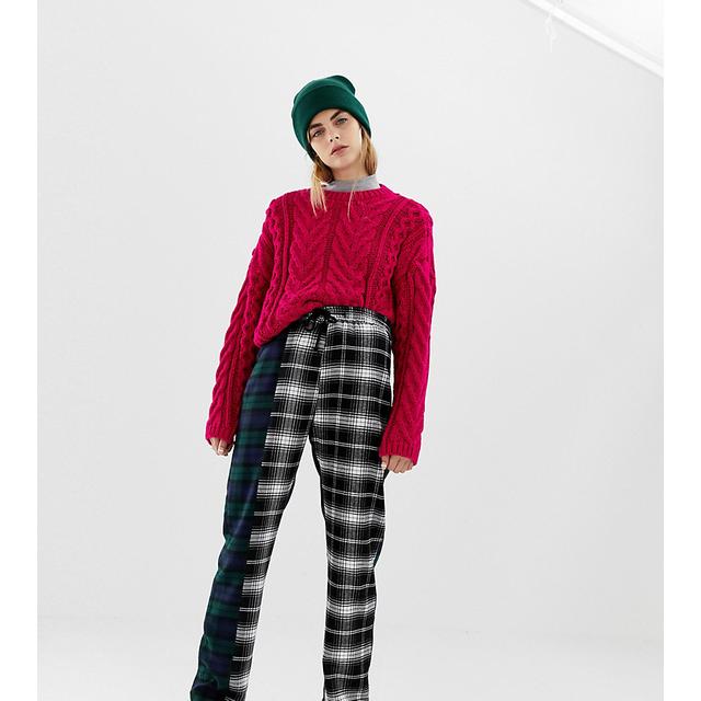 Collusion Tartan Trousers Outlet Sale 