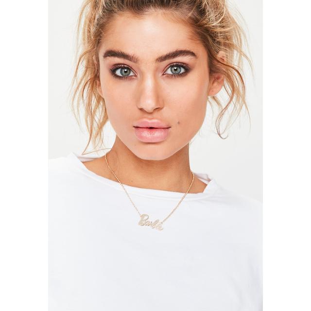 Barbie X Missguided Gold Barbie Chain Necklace from on 21 Buttons