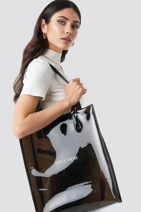 Text Here Shopper Schwarz