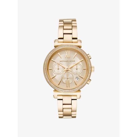 Mkreloj Sofie En Tono Dorado Con Incrustaciones - Dorado(dorado) - Michael Kors