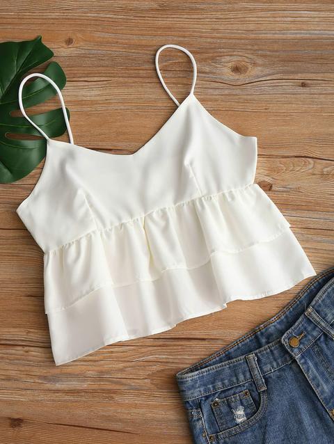 Top A Strati Con Cinturino White