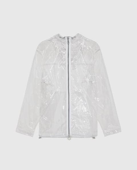zara raincoat transparent