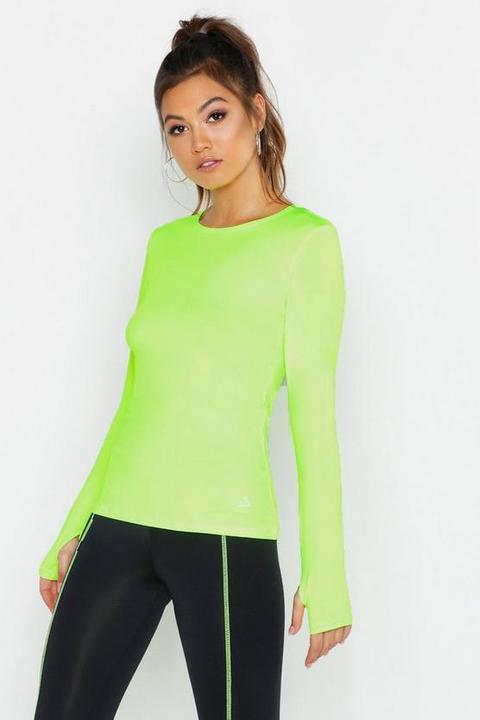 Fit Neon Long Sleeve Base Layer Gym Top