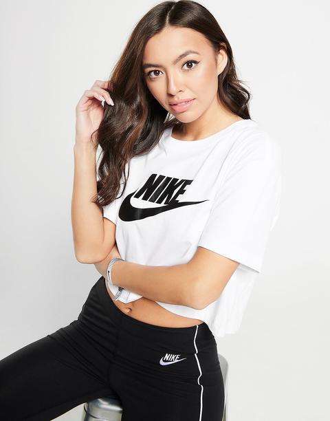 Nike Camiseta Crop Essential Futura, Black