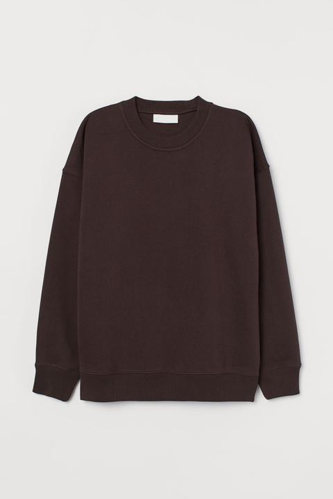 Cotton Sweatshirt - Brown