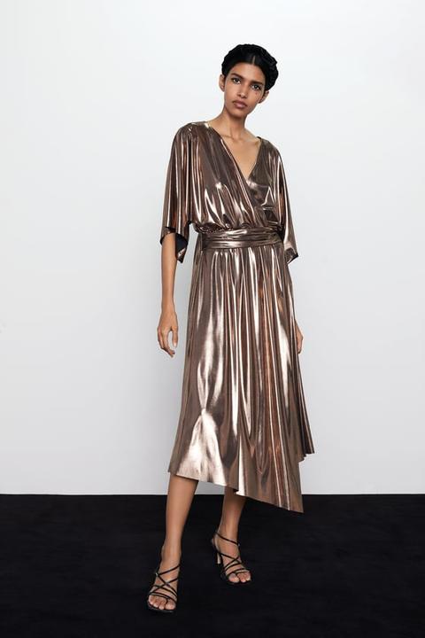 zara bronze dress