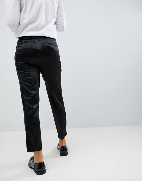 black trousers satin side stripe