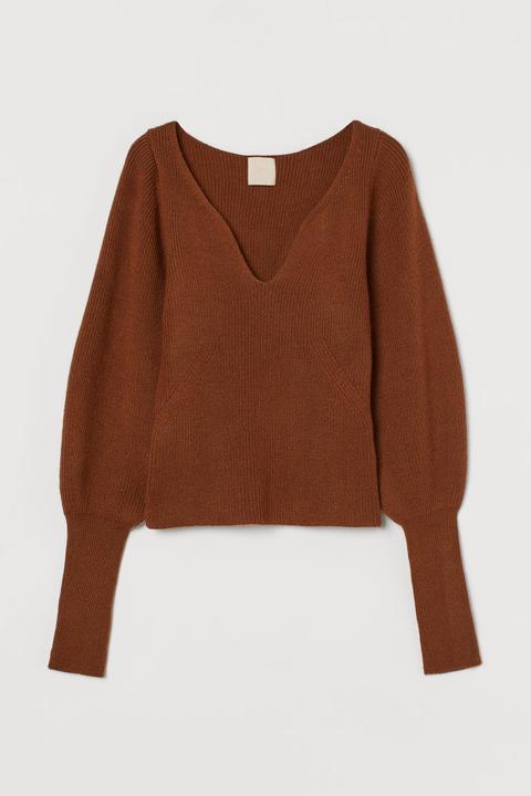 Rib-knit Jumper - Beige