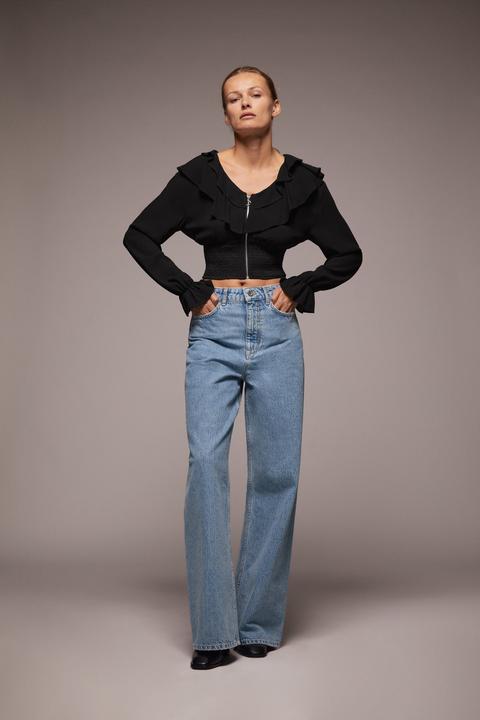 Top Cropped Cremallera