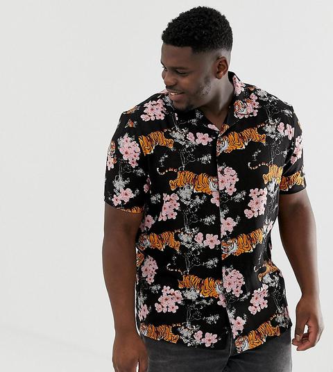 Brave Soul Plus All Over Tiger Print 