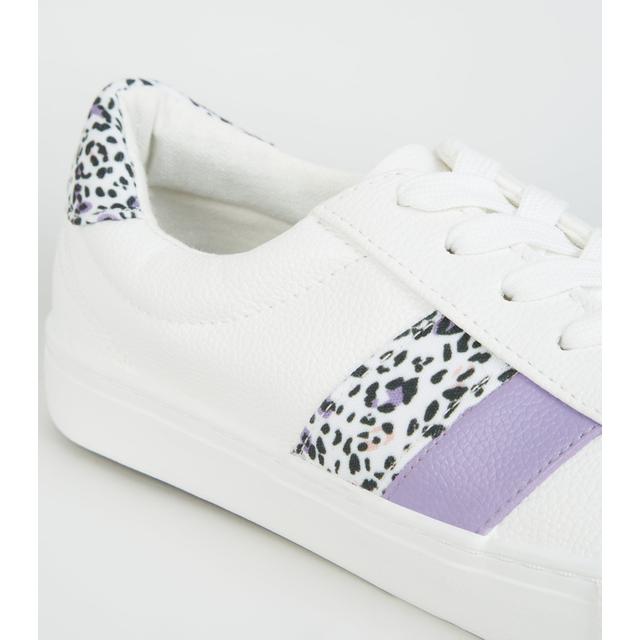 Leopard print 2024 stripe trainers