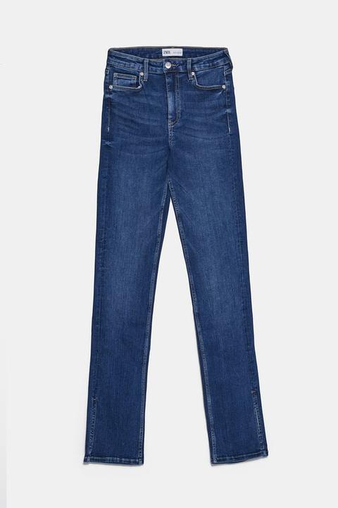 Jeans Hi Rise Split Skinny