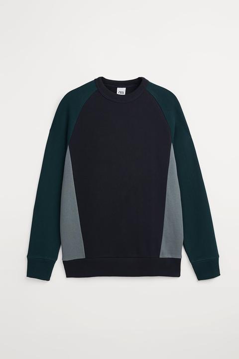 Basic Colour Block Sweatshirt