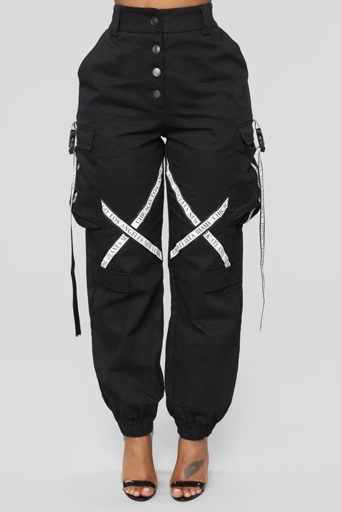 Sayra Cargo Joggers - Black