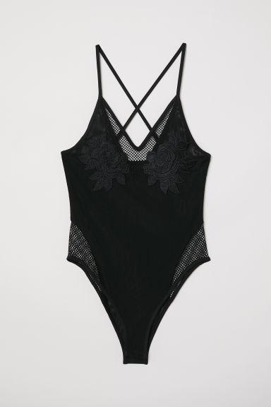 H & M - Body In Mesh - Nero