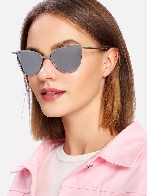 Metal Frame Cat Eye Sunglasses