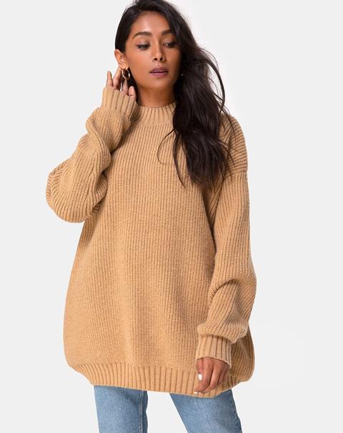 Mody Jumper In Tan Rib