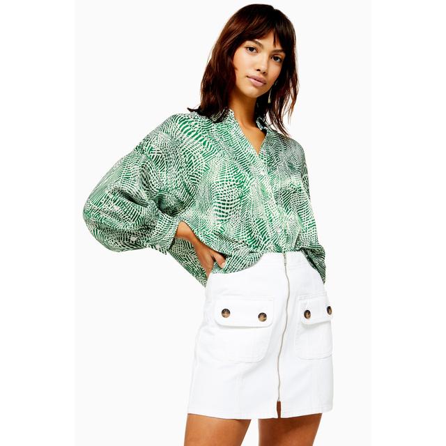 topshop green zebra jumper