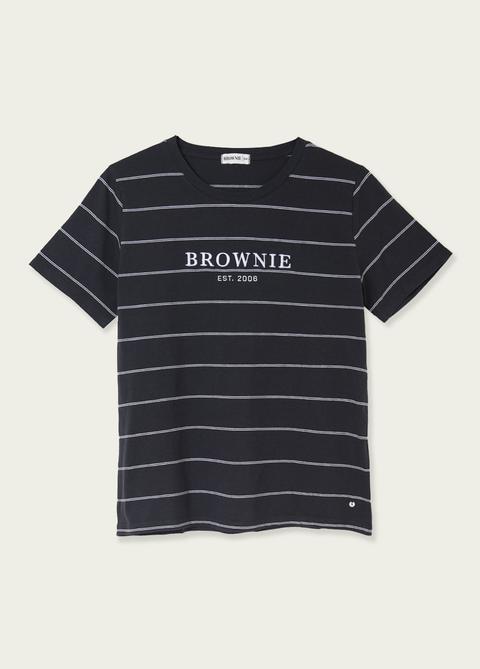 Camiseta Stripes Rayas Brownie Bordad