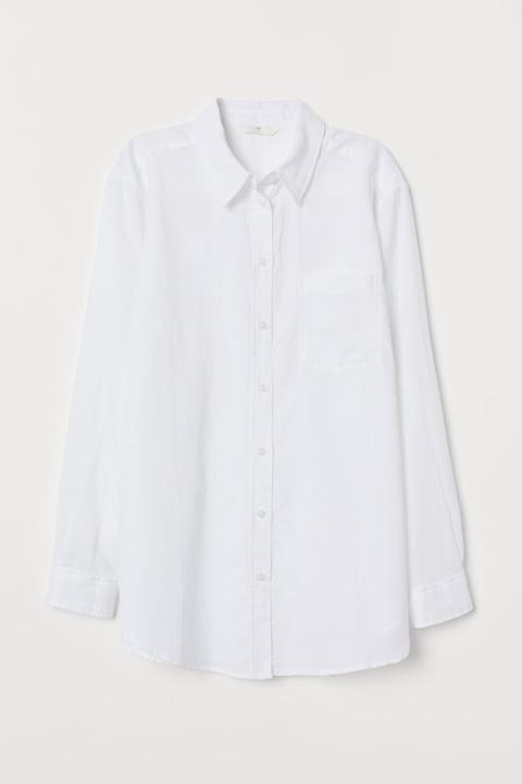 Camisa De Algodón - Blanco