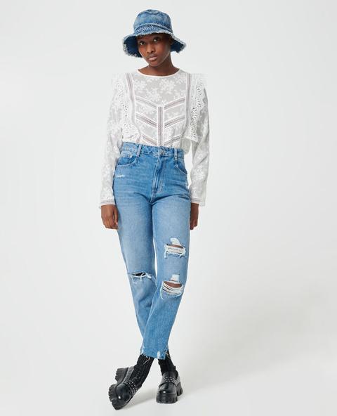 Jeans Mom Desgastados