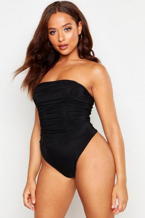 Slinky Bandeau Ruched Bodysuit