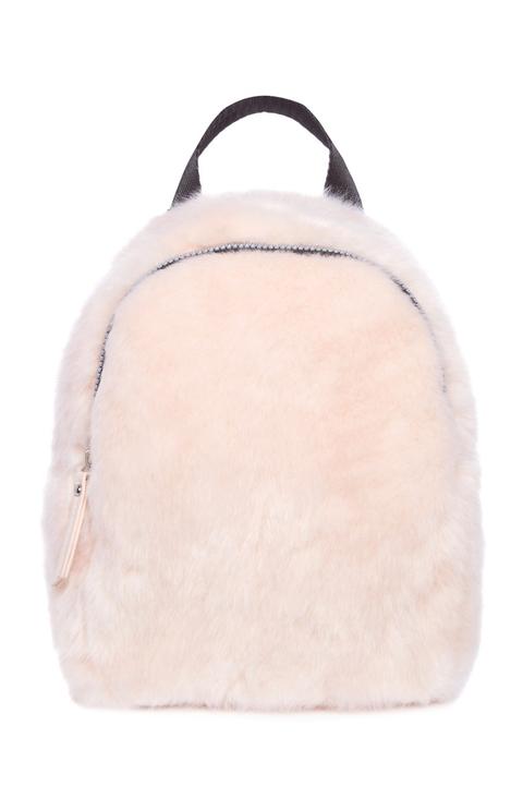 Pink Fur Backpack