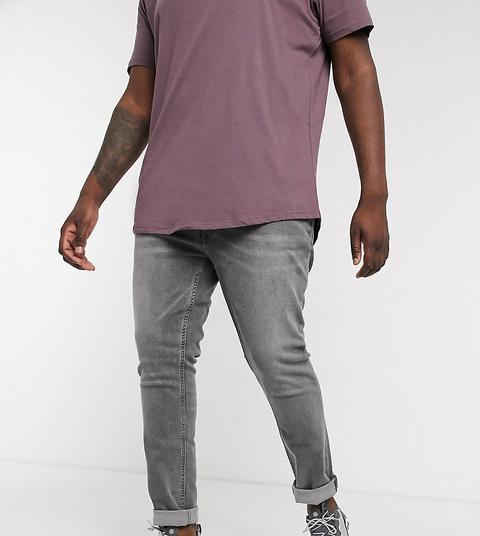 Burton Menswear Big & Tall Skinny Jeans In Grey