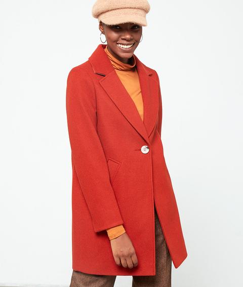 Manteau Droit - Victoire - 42 - Rouge - Femme - Etam