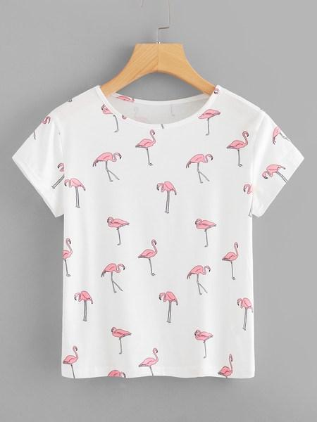 Camiseta Con Estampado De Flamenco