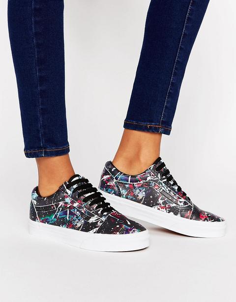 Vans - Old Skool - Scarpe Da Ginnastica Con Stampa A Schizzi - Nero