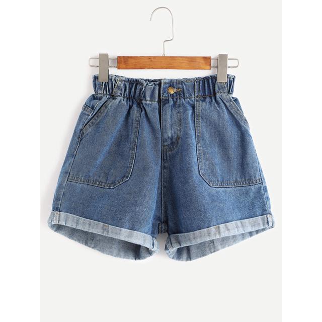 Pantaloncini Di Jeans Con Elastico In Vita from SheIn on 21 Buttons