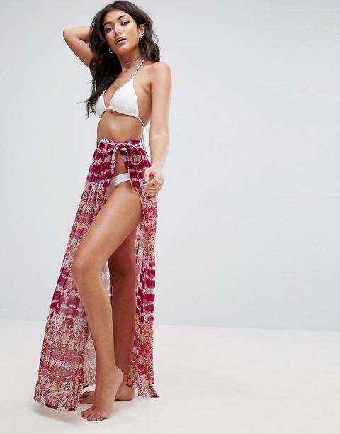 Pareo De Playa Con Estampado Serpiente Rosa De Asos