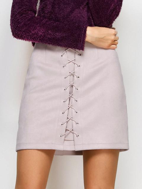 Lace-up Bodycon Skirt