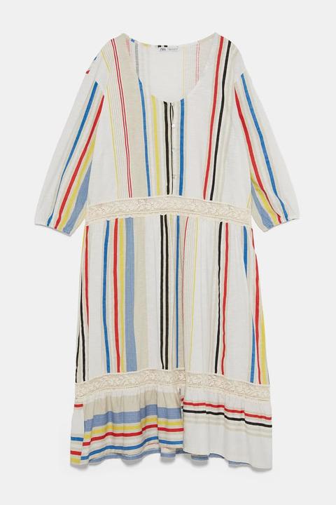 Vestido Rayas Combinado