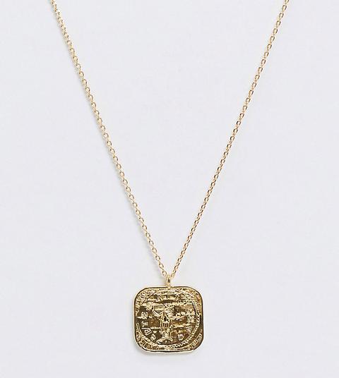 Orelia Exclusive Gold Plated Necklace With Coin Pendant