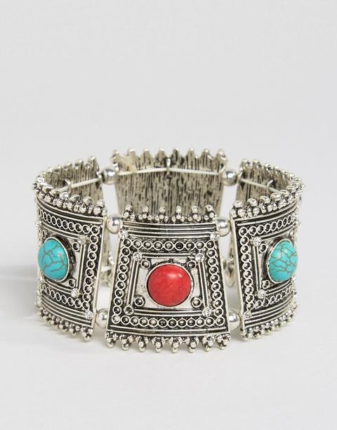 Brazalete Ancho Con Piedras Para Festival De Designb